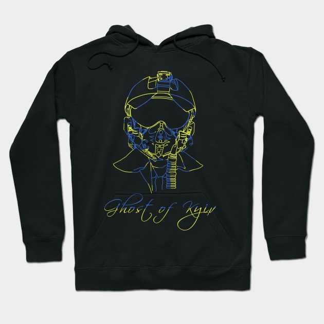 Ghost of Kyiv.Pilot defender of Kyiv Hoodie by KateQR